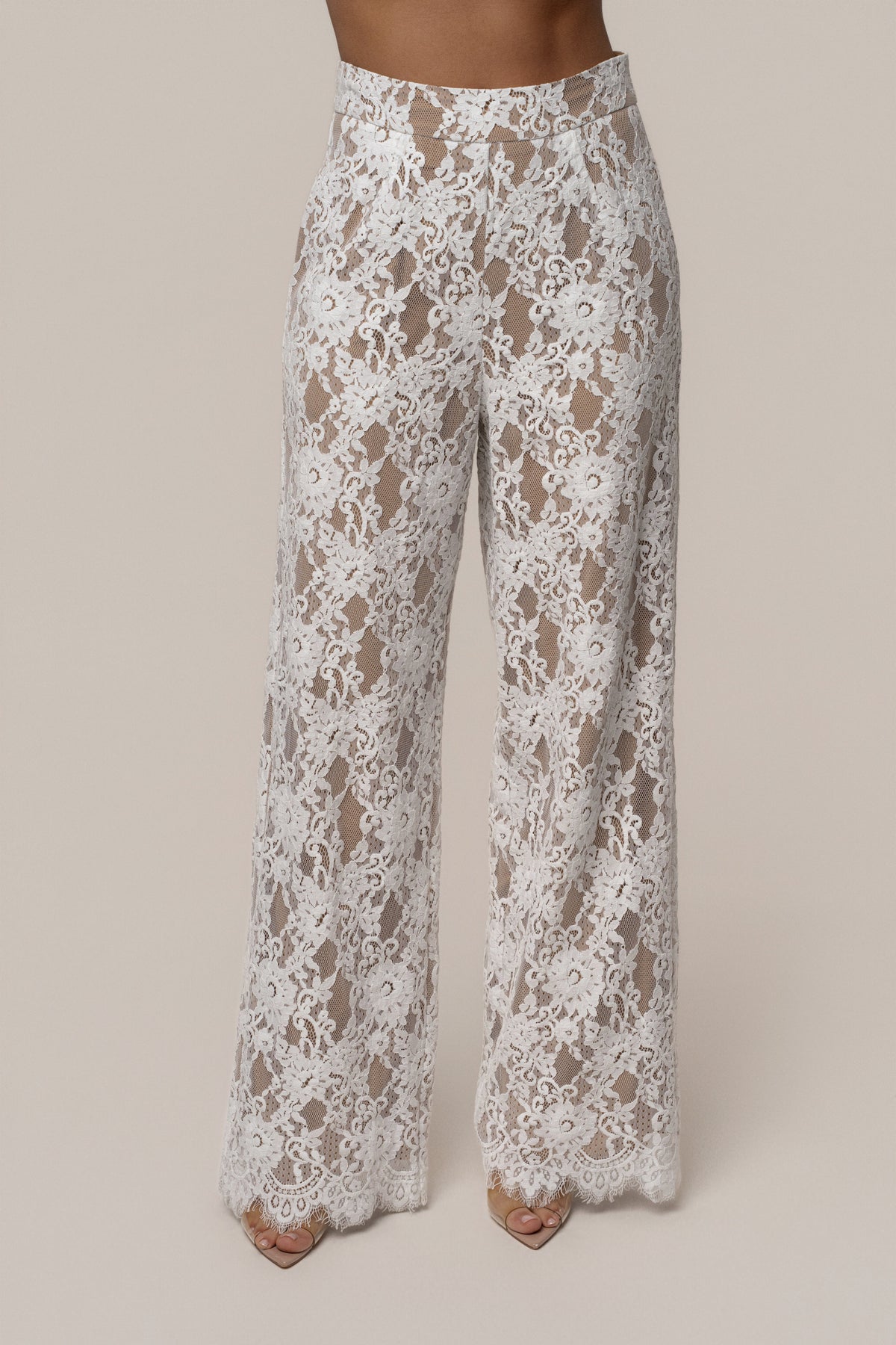White Forever Crush Lace Pant
