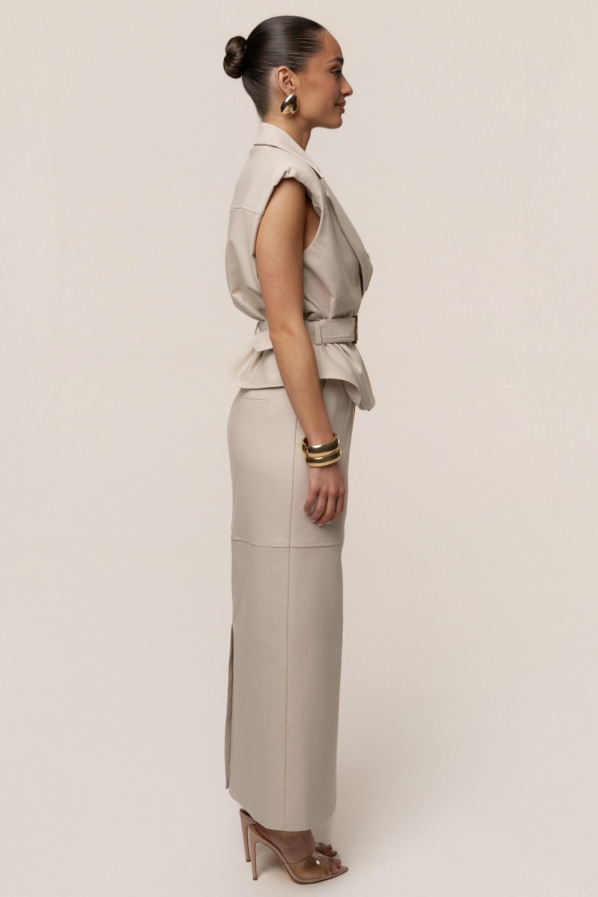 Beige In Focus Skirt
