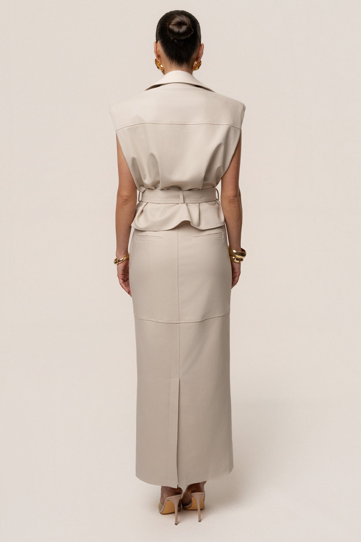 Beige In Focus Skirt
