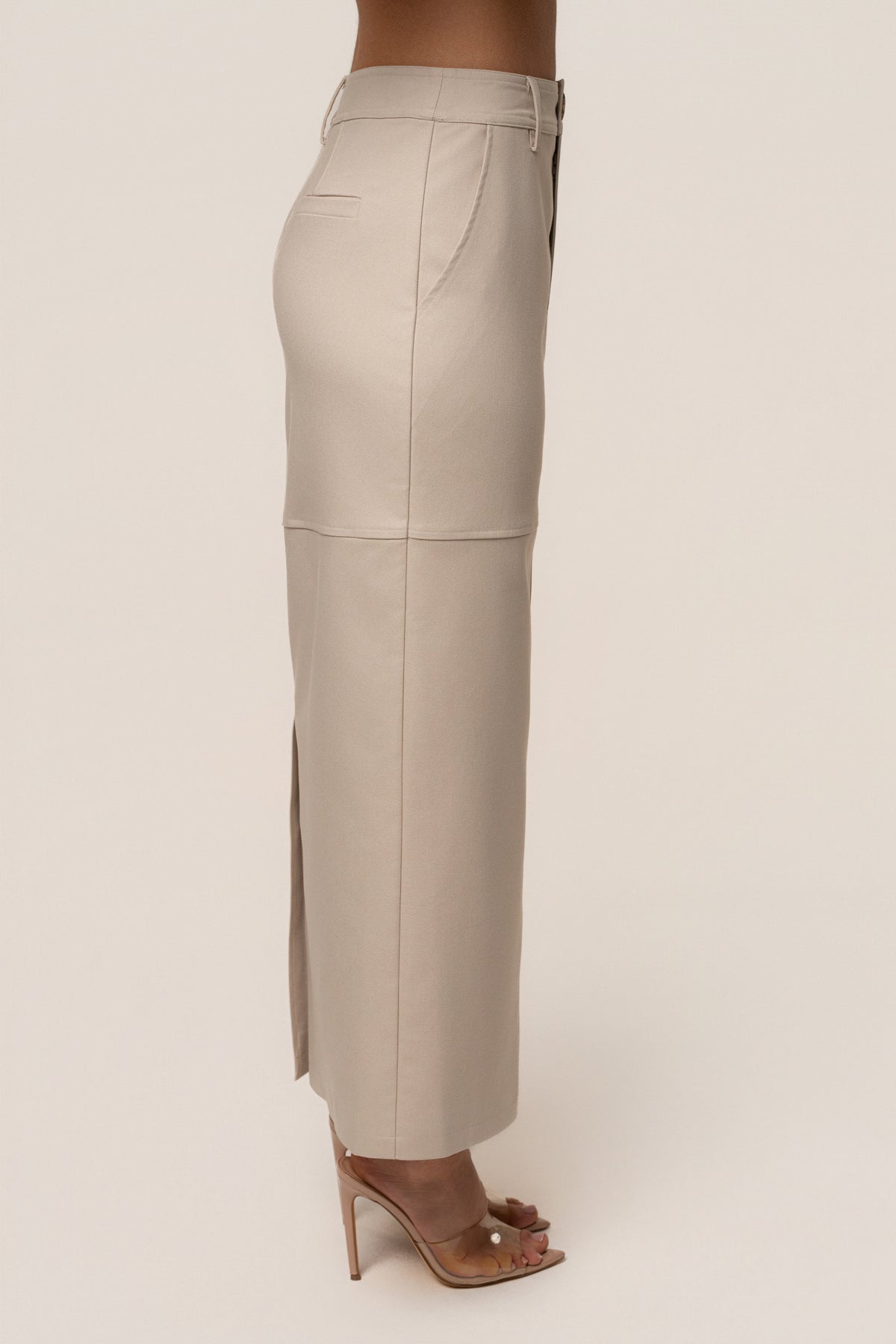 Beige In Focus Skirt