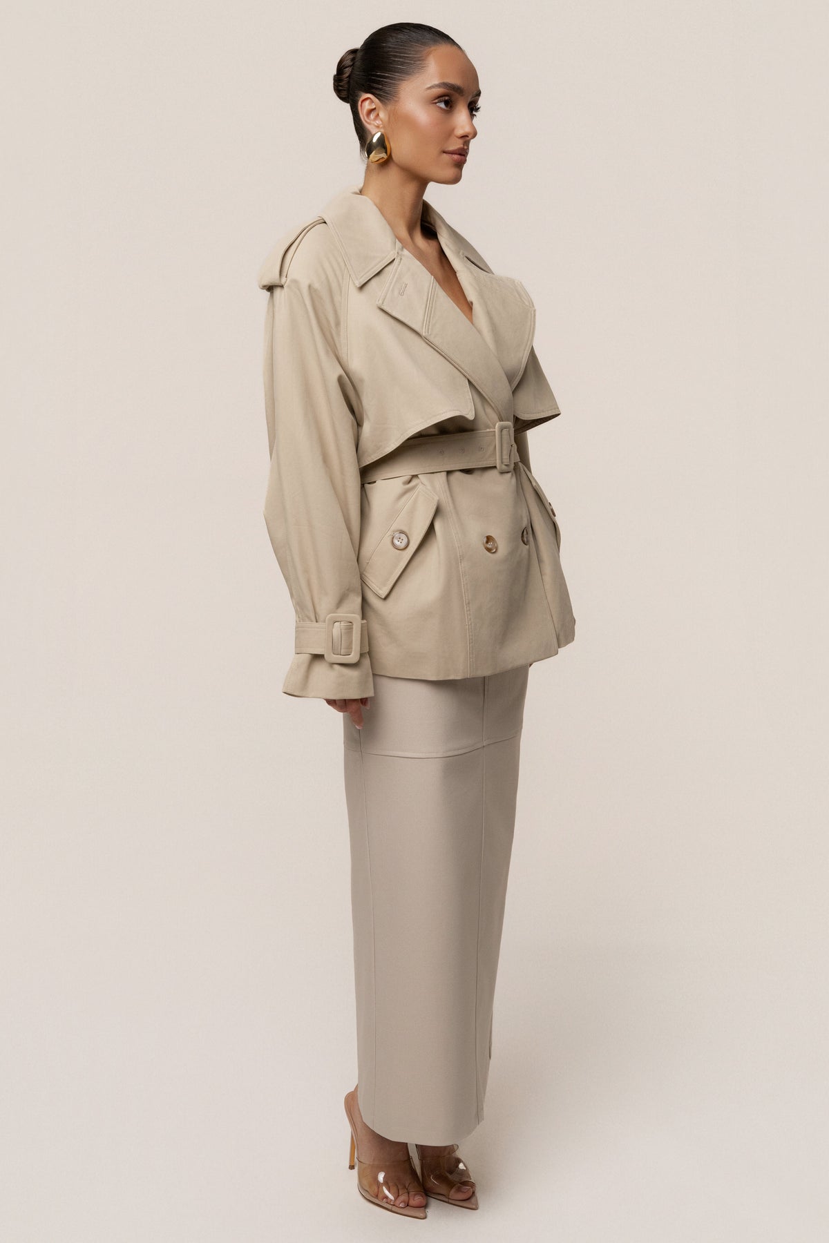 Khaki Classic Oversized Trench