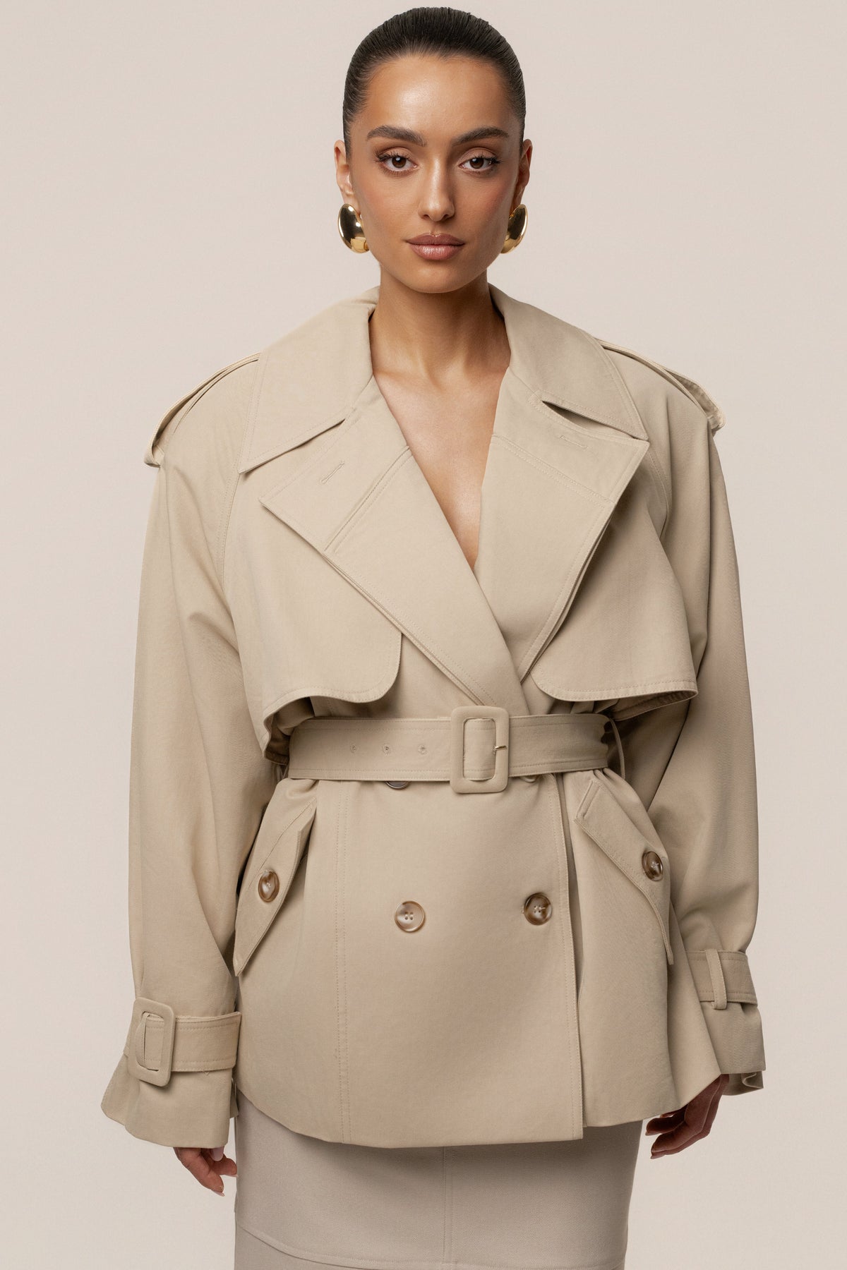 Khaki Classic Oversized Trench