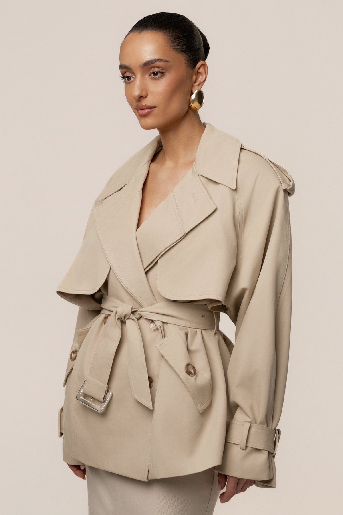 Khaki Classic Oversized Trench