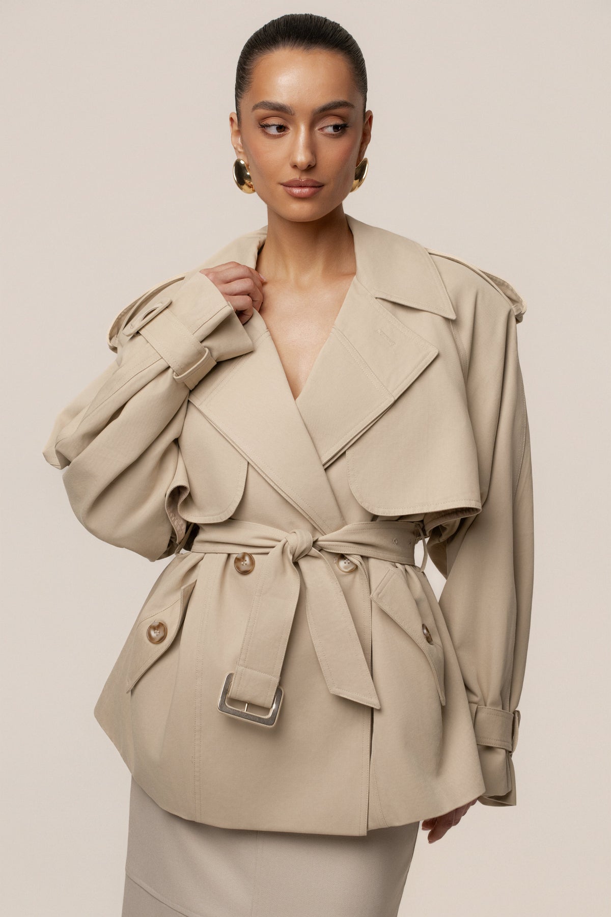 Khaki Classic Oversized Trench