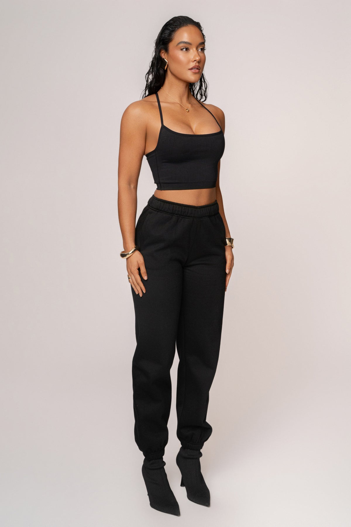 Black Active Crop Top
