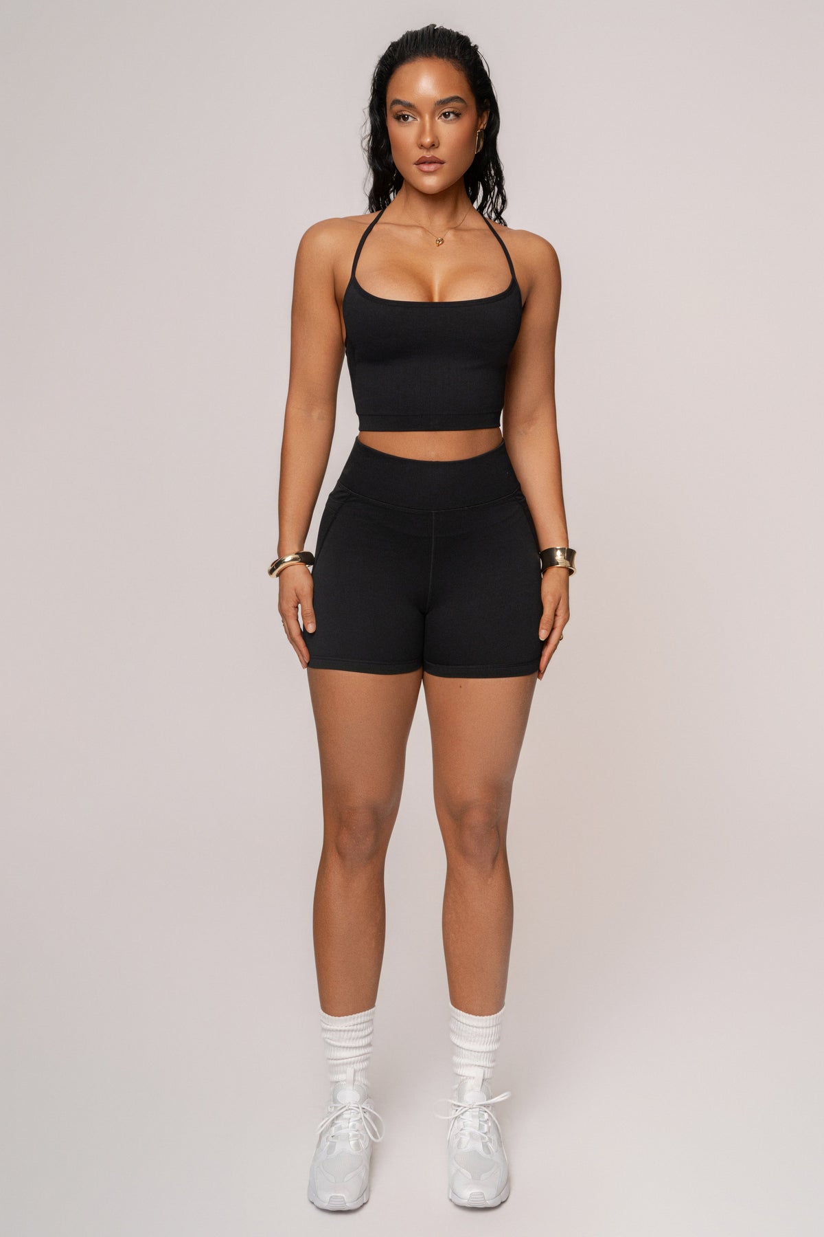 Black Active Crop Top