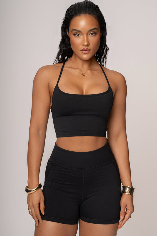 Black Active Crop Top