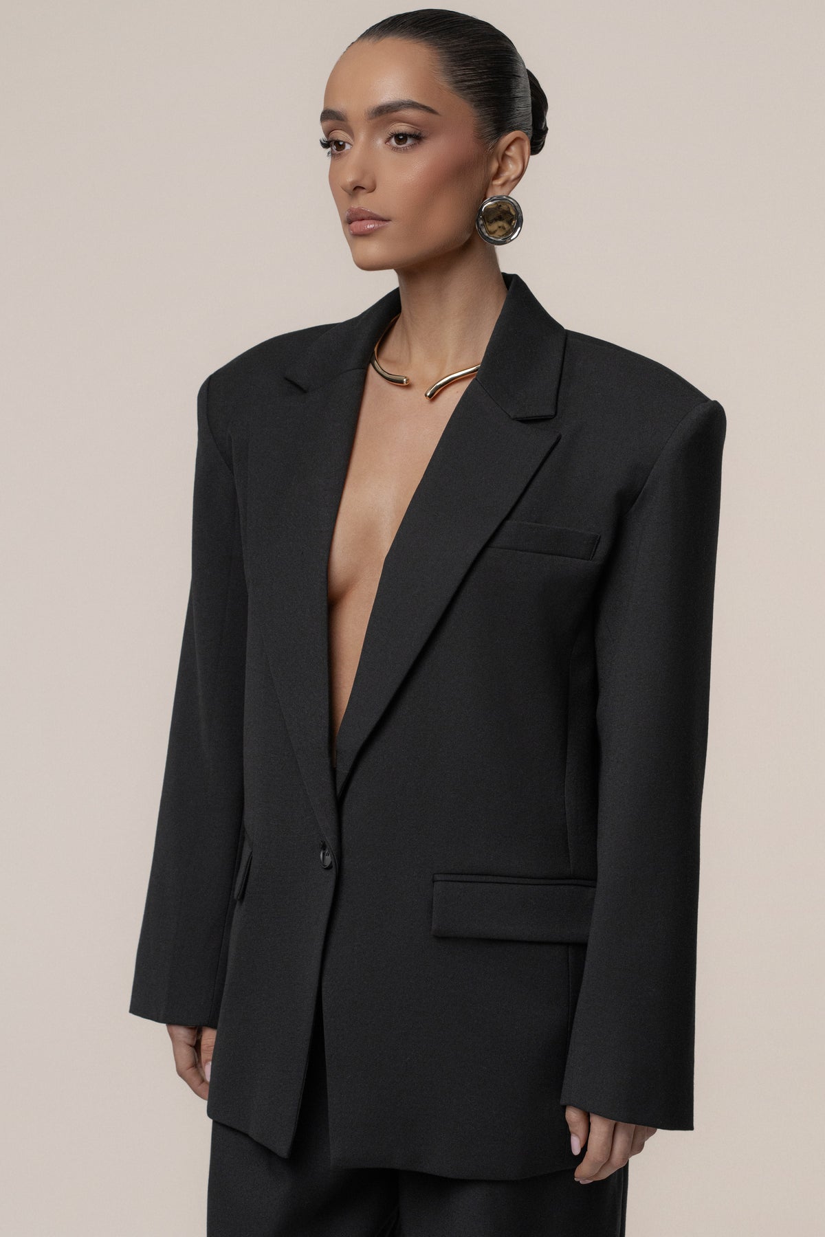 Black Refined Moments Blazer