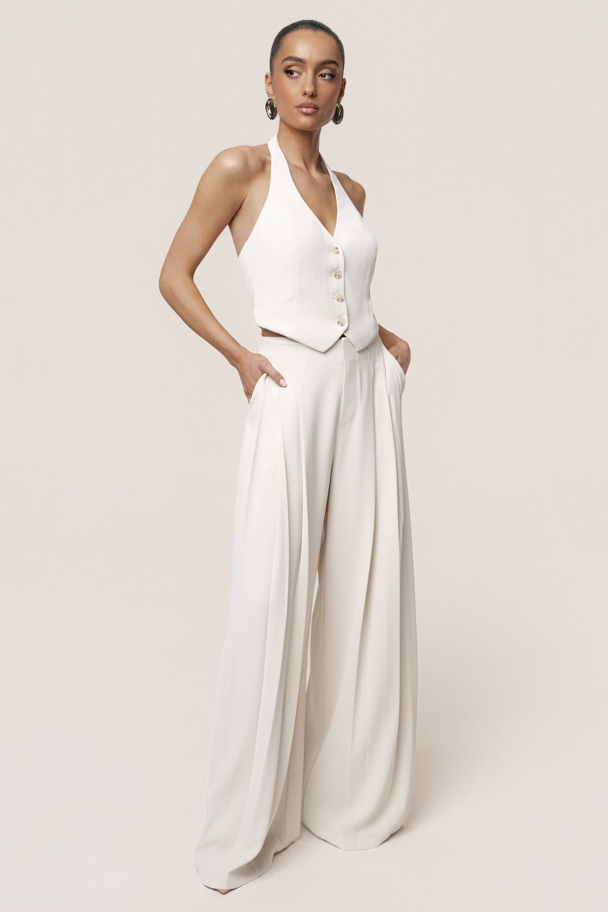 Ivory Signature Elegance Trousers