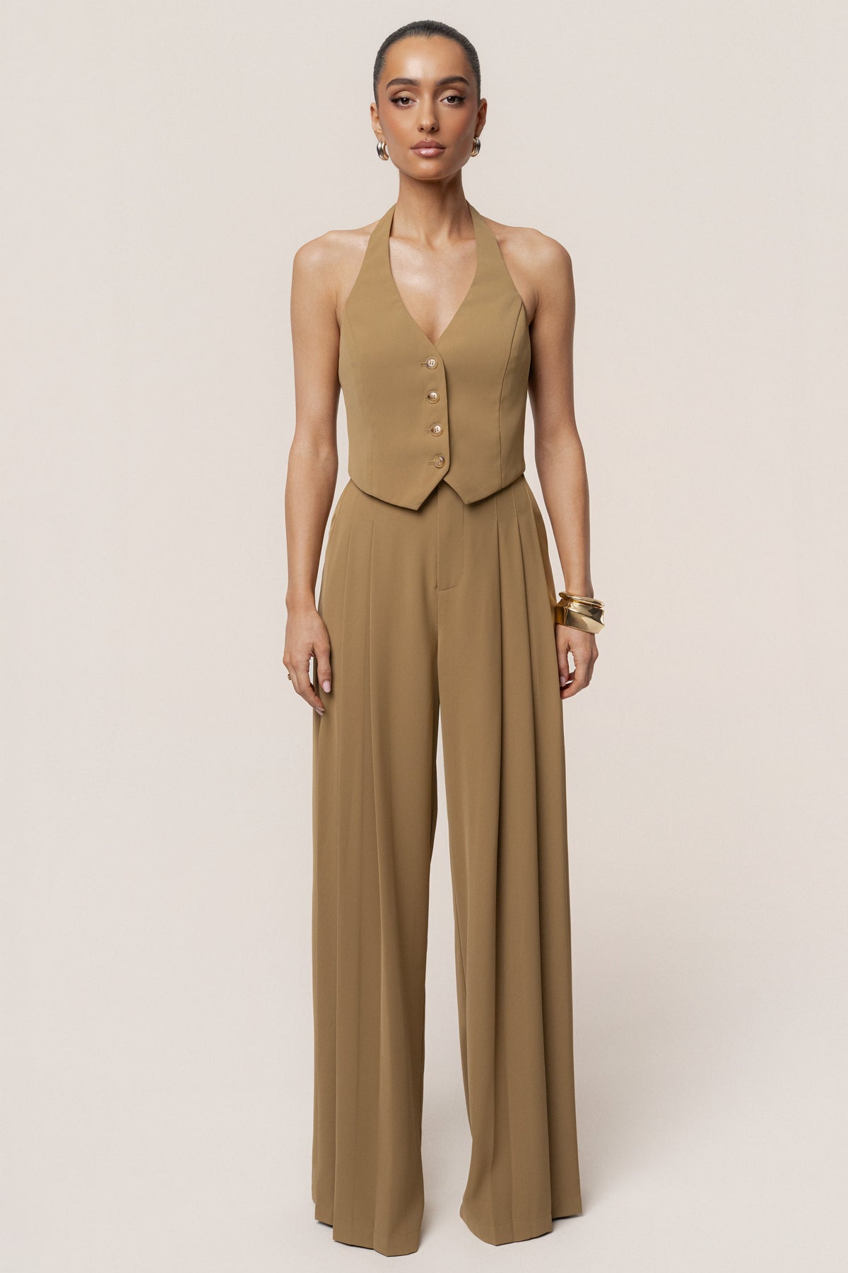 Olive Signature Elegance Trousers