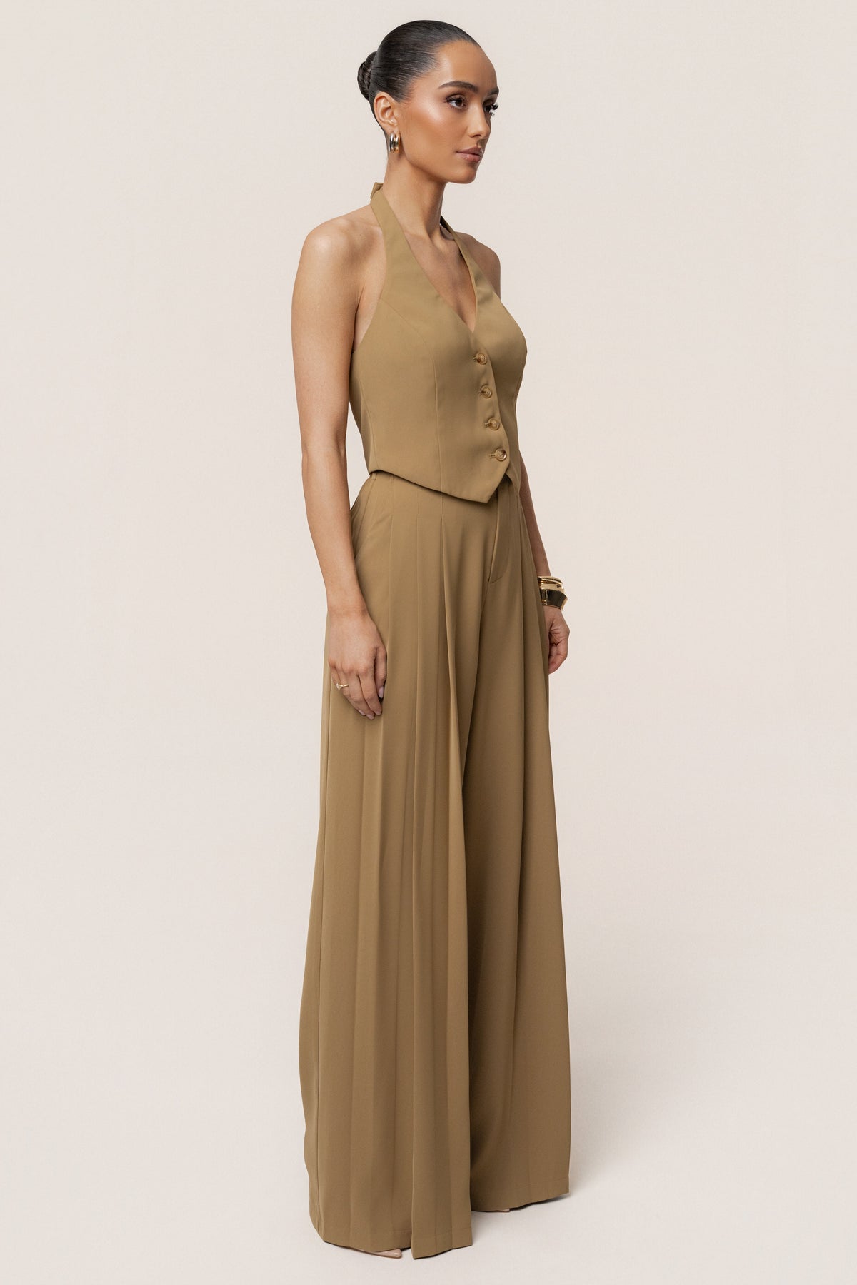 Olive Signature Elegance Trousers