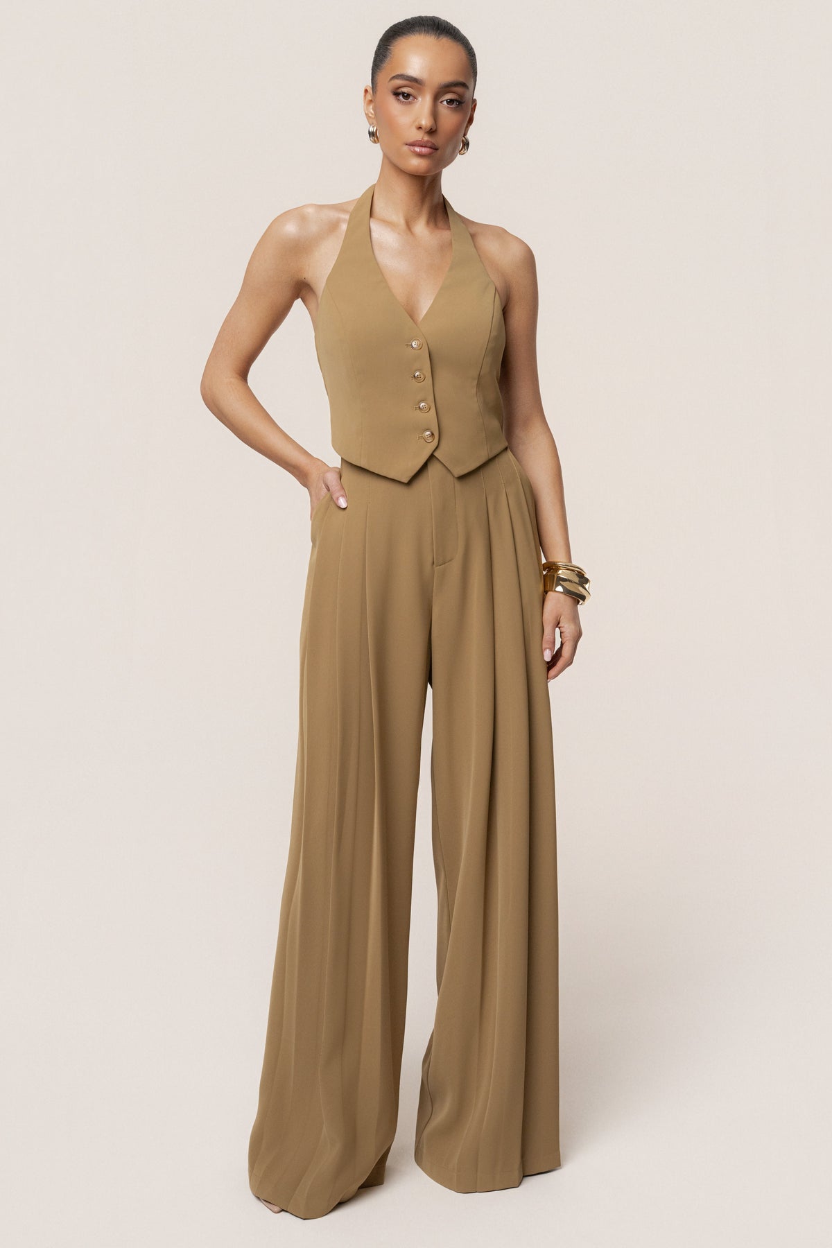 Olive Signature Elegance Trousers