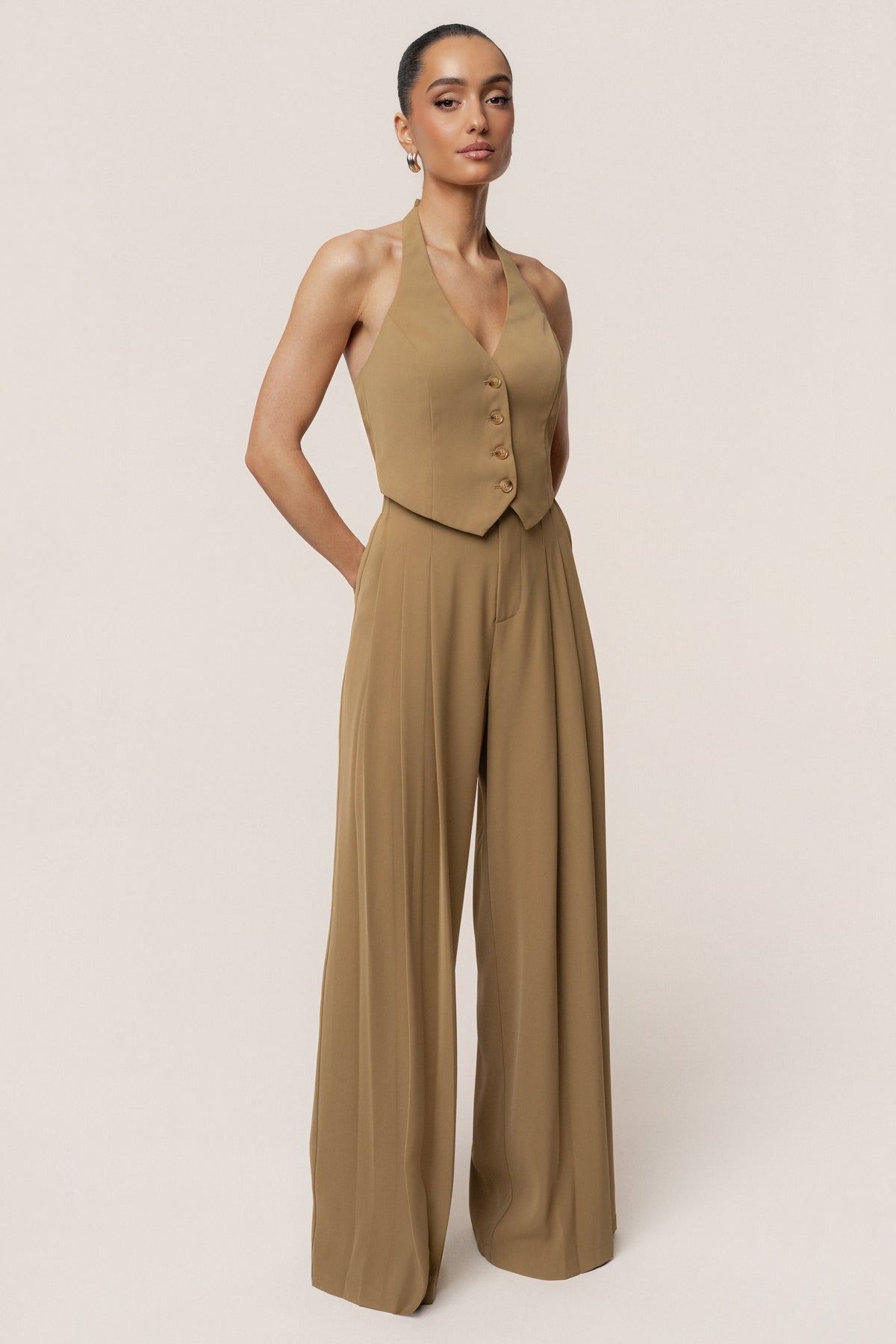 Olive Signature Elegance Trousers