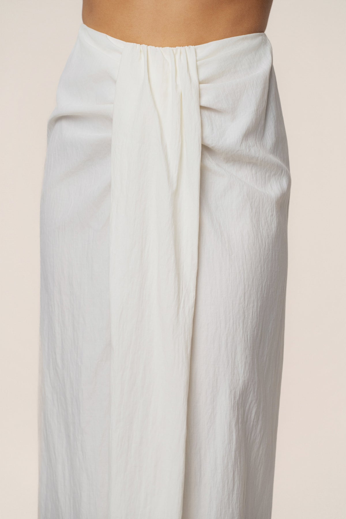 Ivory Flowing Elegance Maxi Skirt