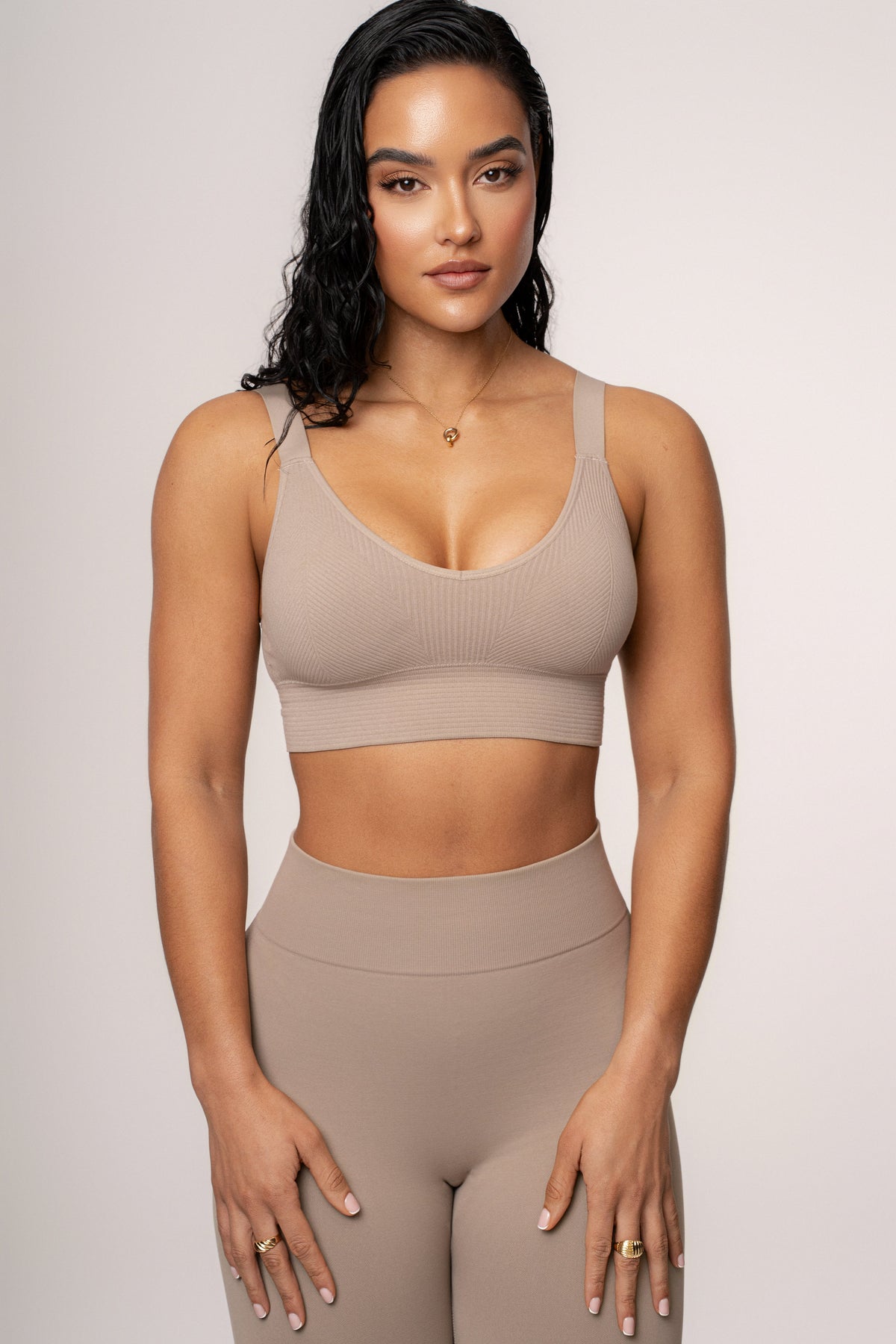 Beige New Flow Active Top