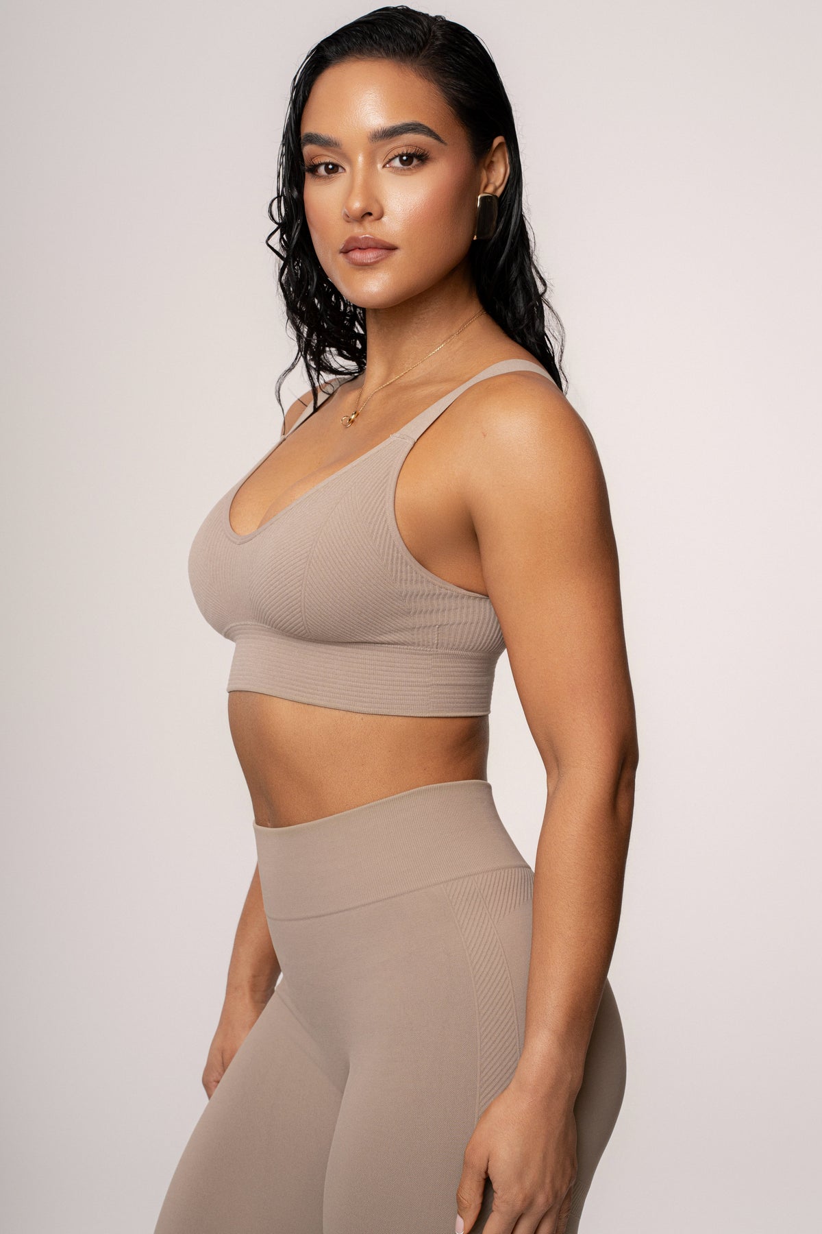 Beige New Flow Active Top