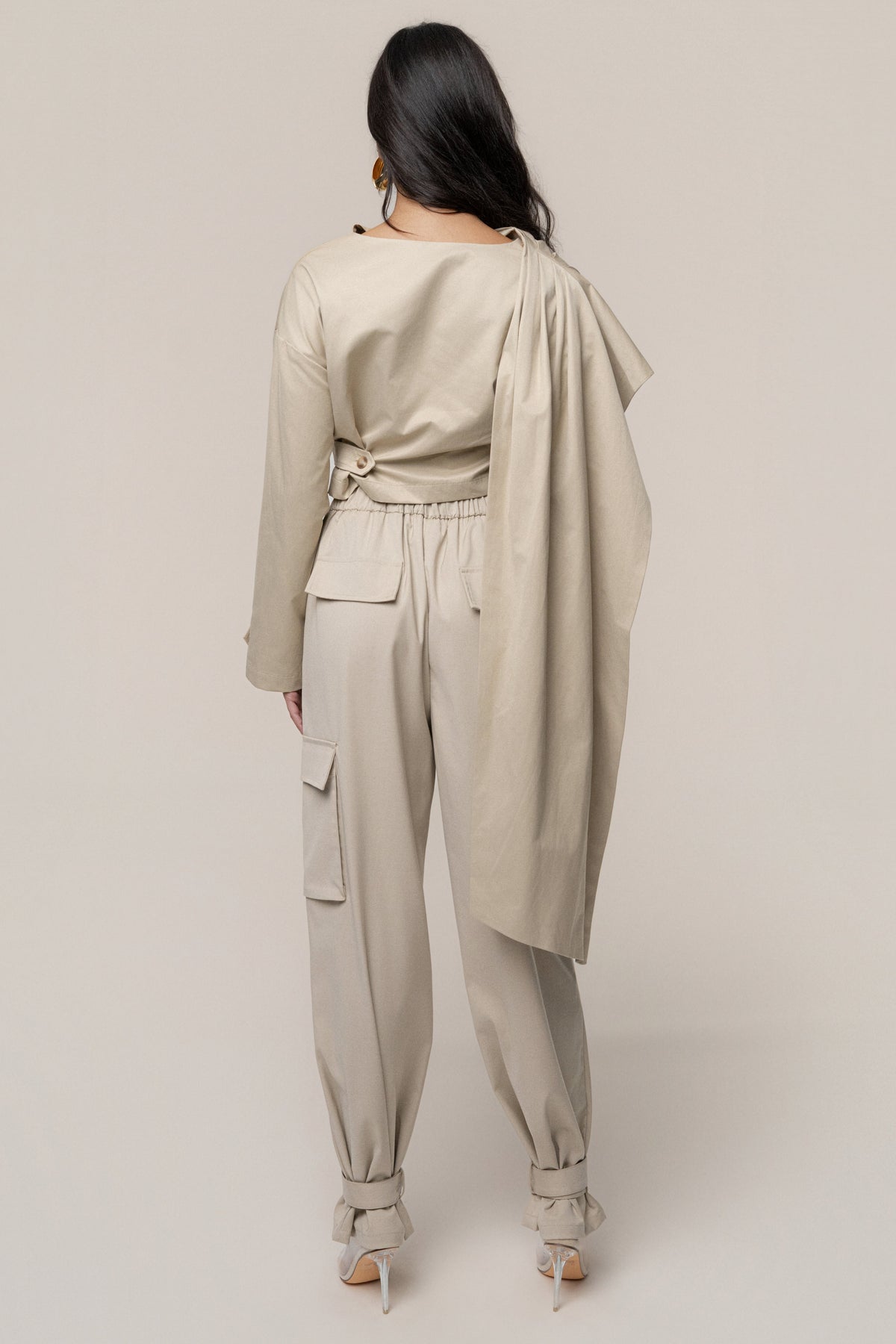 Khaki Next Level Cape Jacket