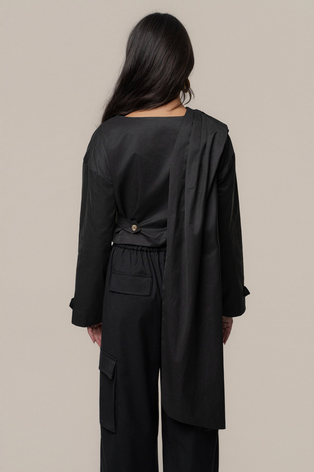 Black Next Level Cape Jacket