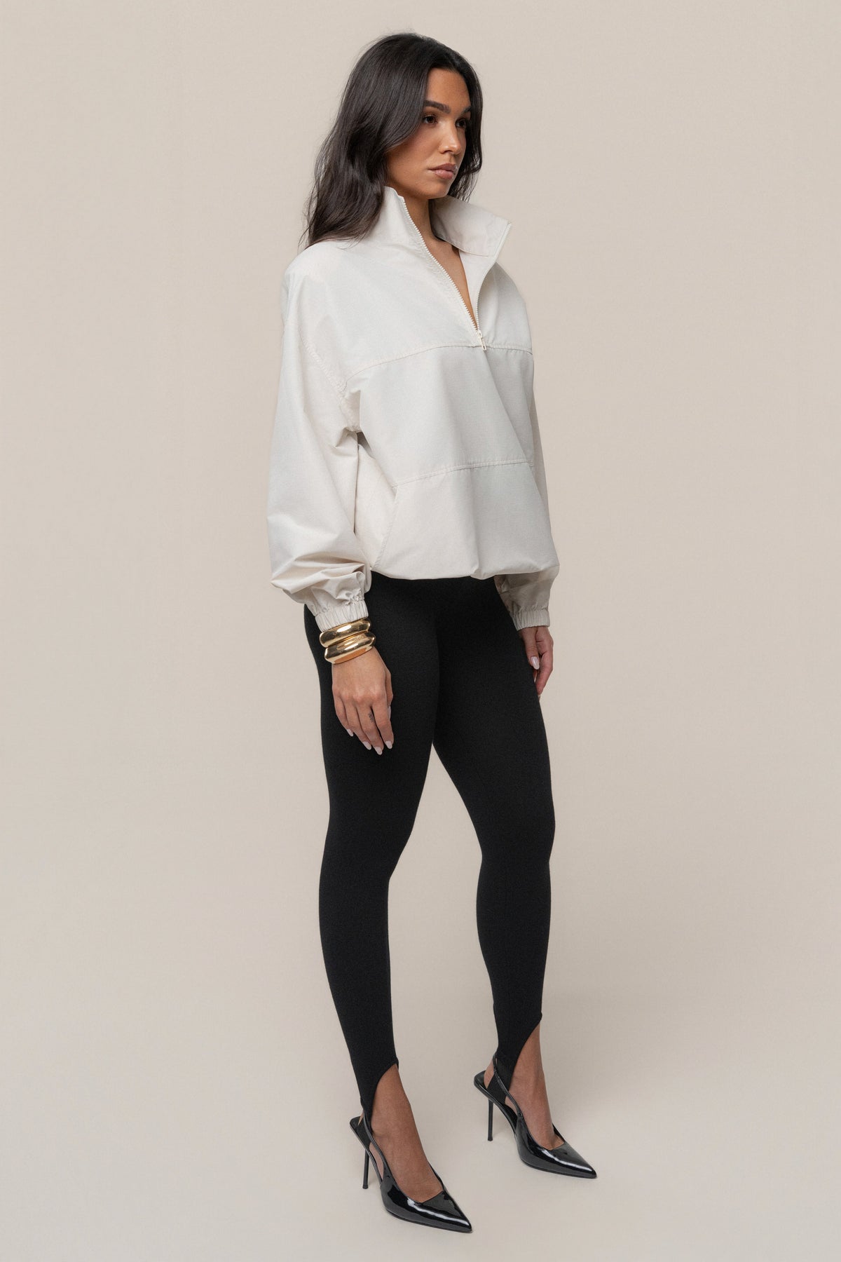 Milk Oversized Funnel Jacket