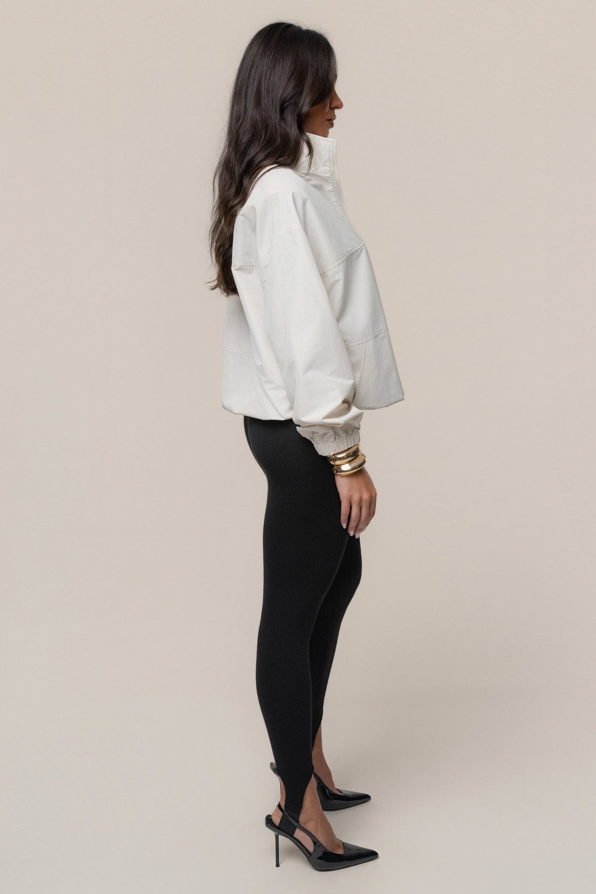 Milk Oversized Funnel Jacket