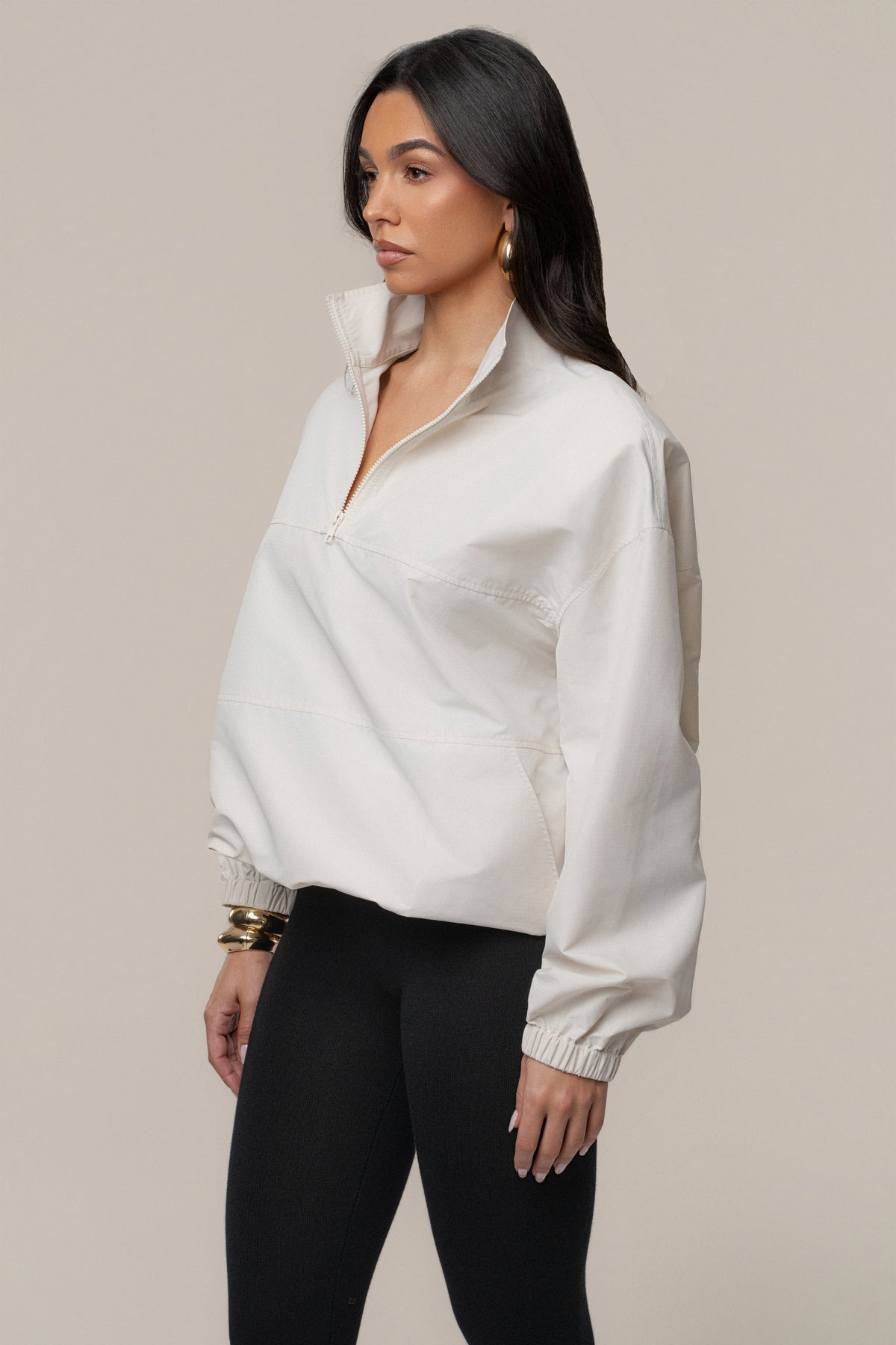Milk Oversized Funnel Jacket