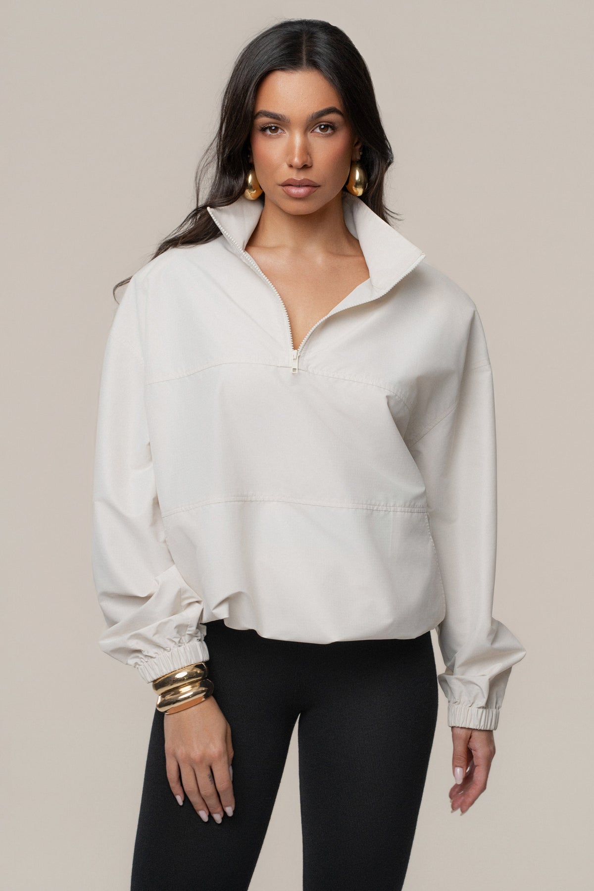 Milk Oversized Funnel Jacket