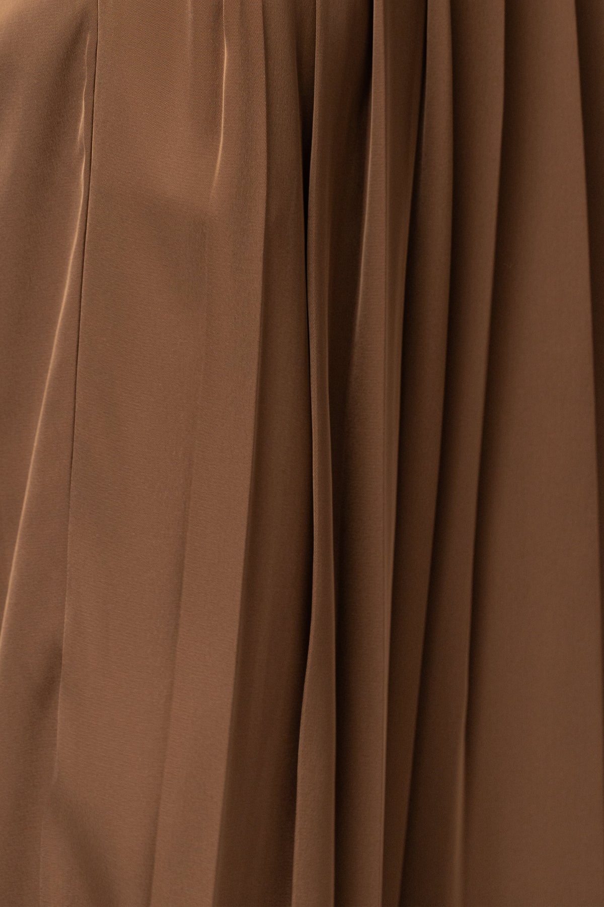 Brown Clara Wide Leg Pleated Trousers