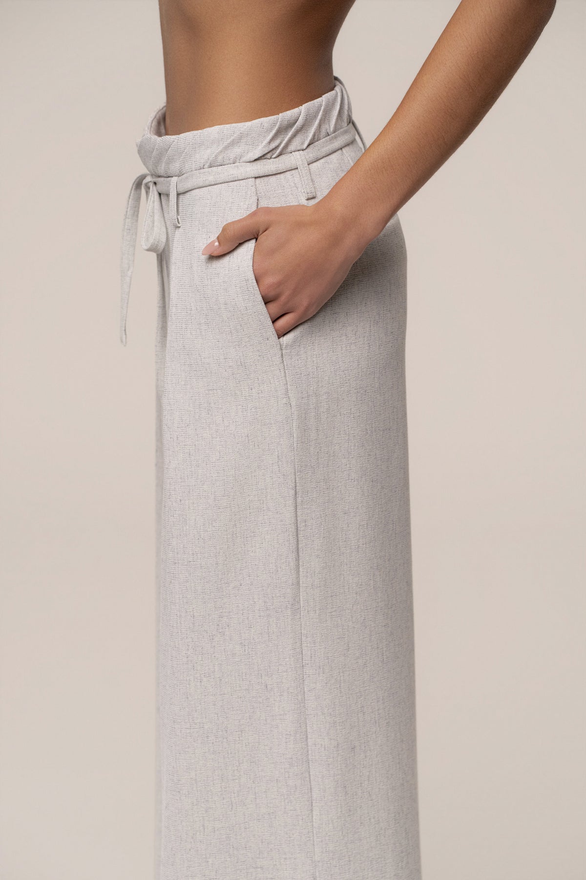Heather Grey Refined Ease Wide Leg Pants