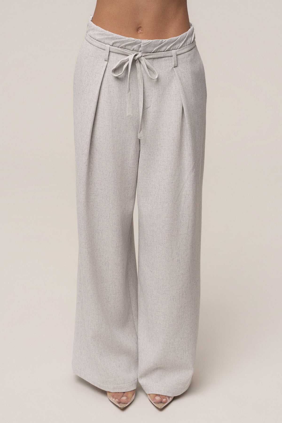 Heather Grey Refined Ease Wide Leg Pants