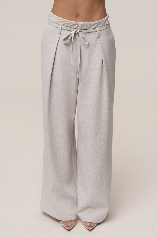 Heather Grey Refined Ease Wide Leg Pants