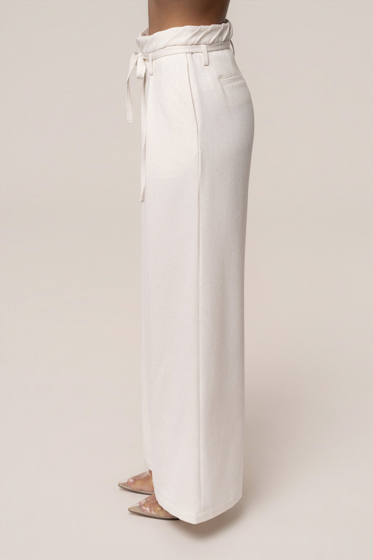 Ivory Refined Ease Wide Leg Pants