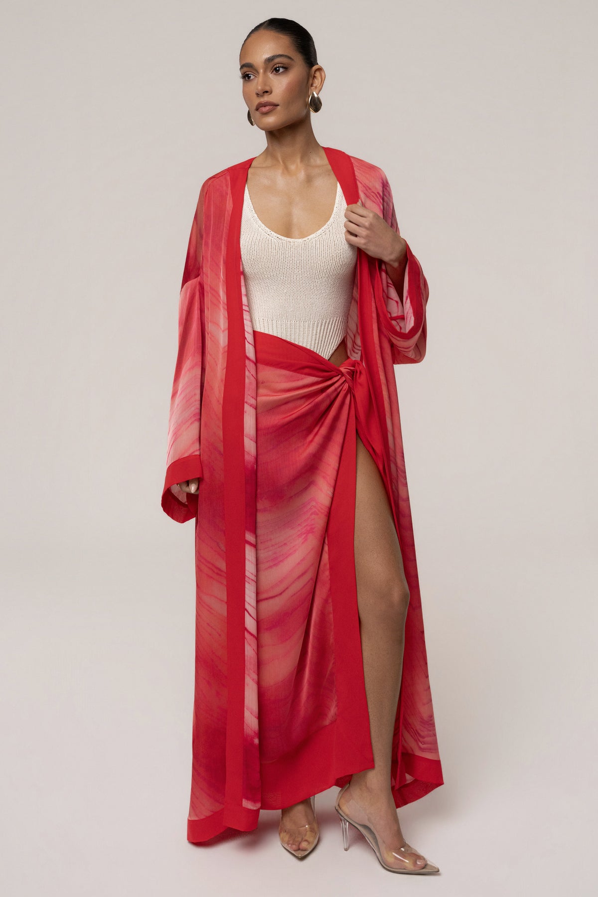 Red Bahía Satin Duster