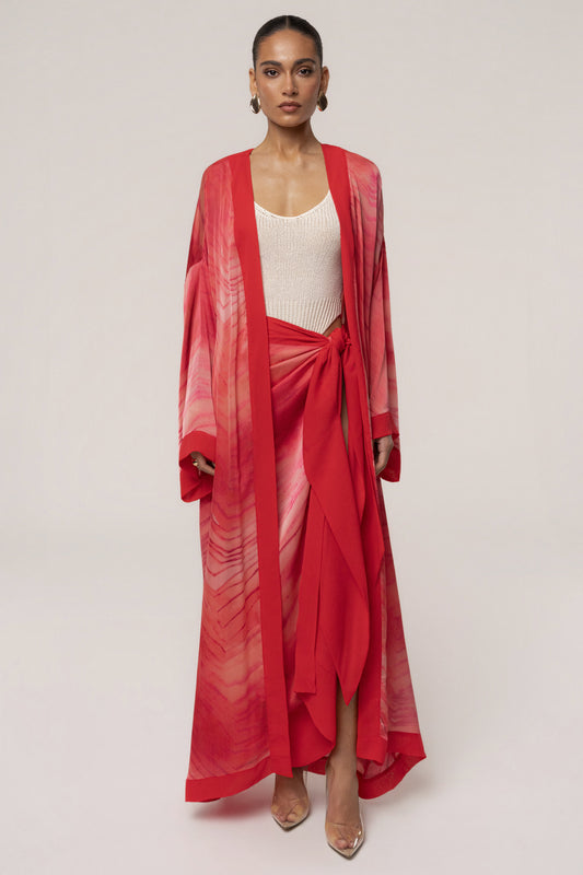 Red Bahía Satin Duster