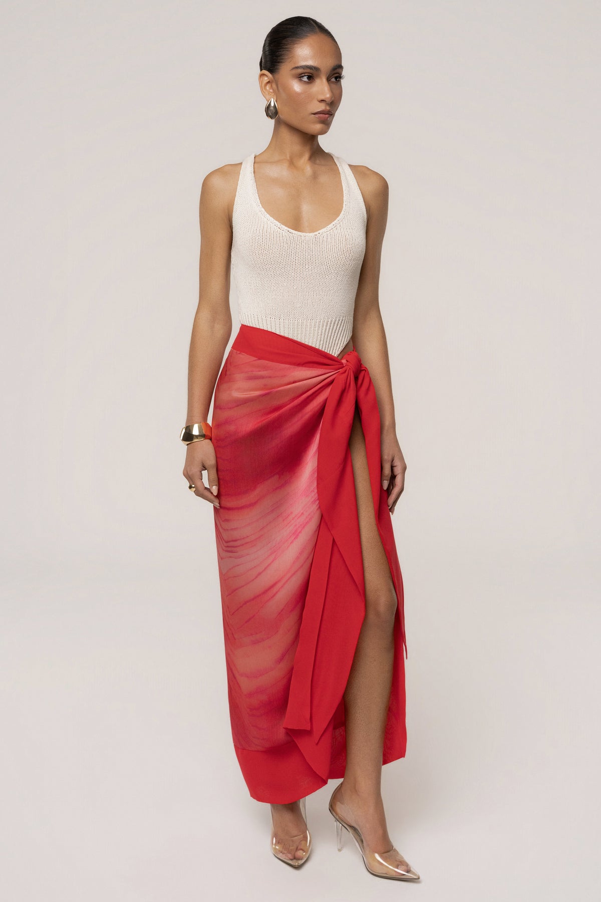 Red Bahía Wrap Skirt
