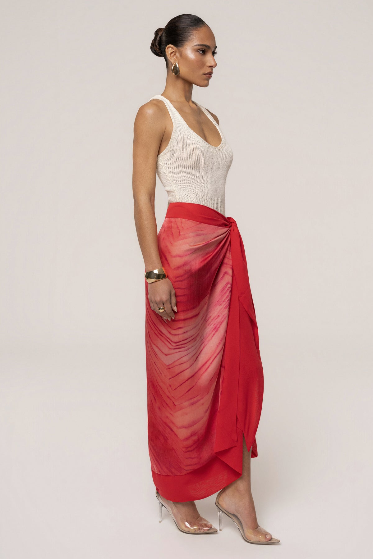 Red Bahía Wrap Skirt