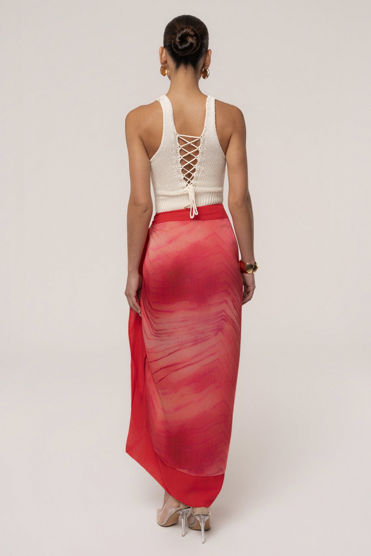 Red Bahía Wrap Skirt