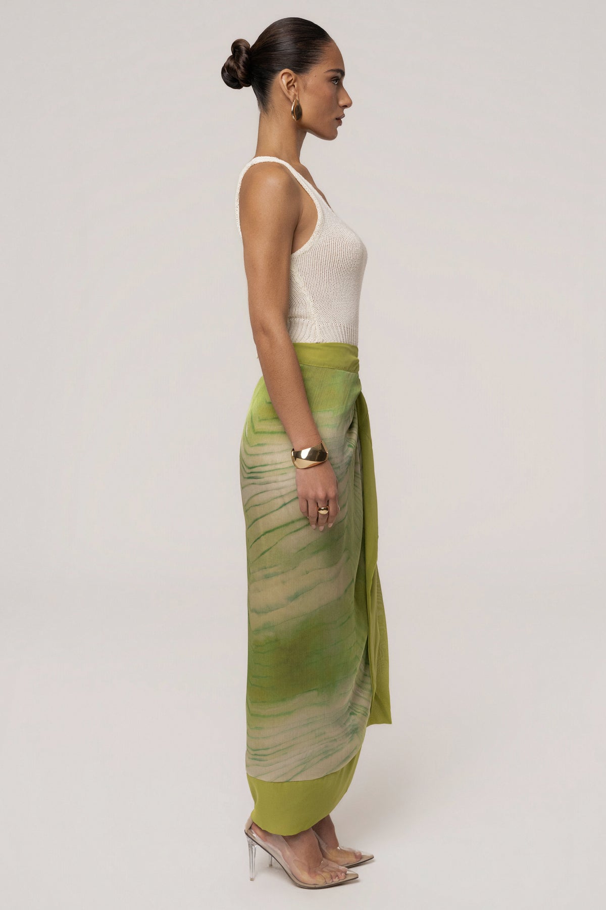 Green Bahía Wrap Skirt