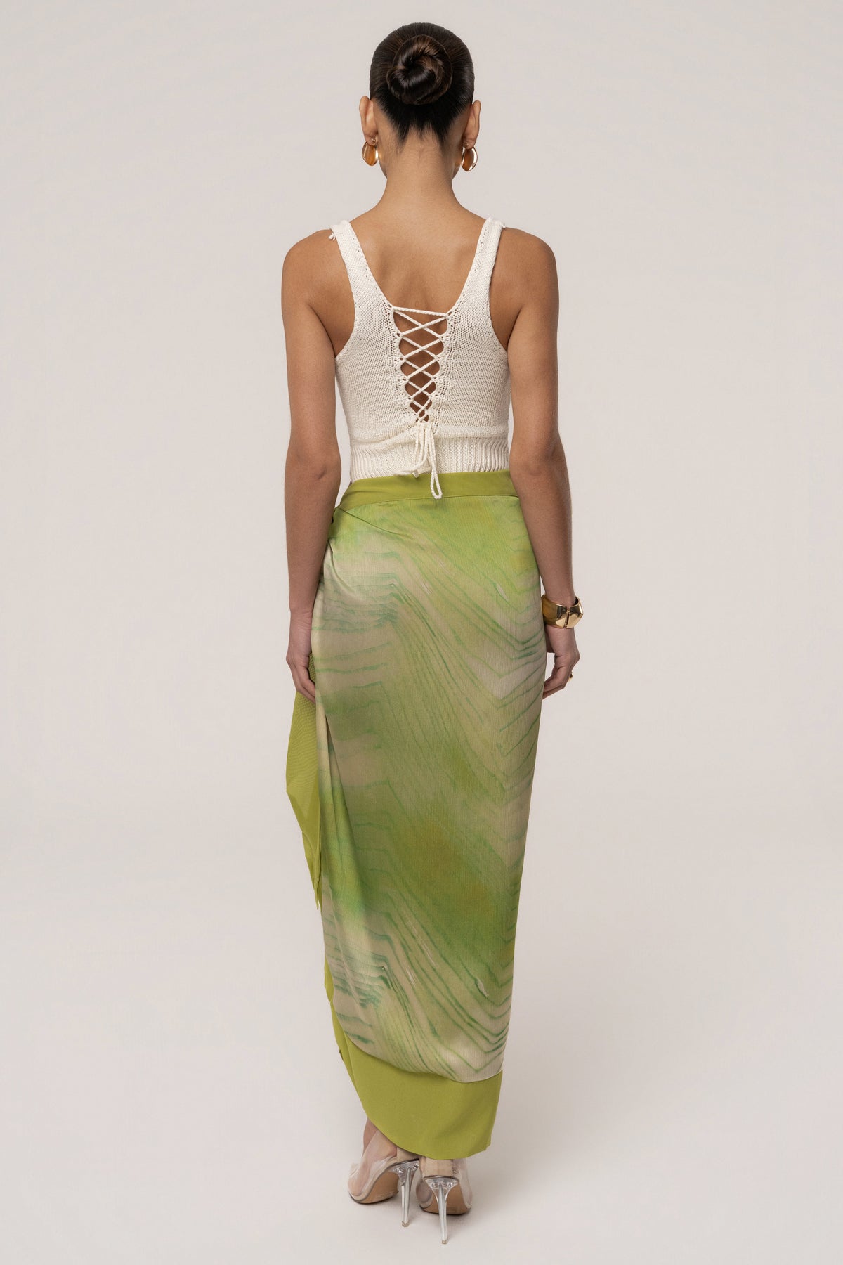 Green Bahía Wrap Skirt