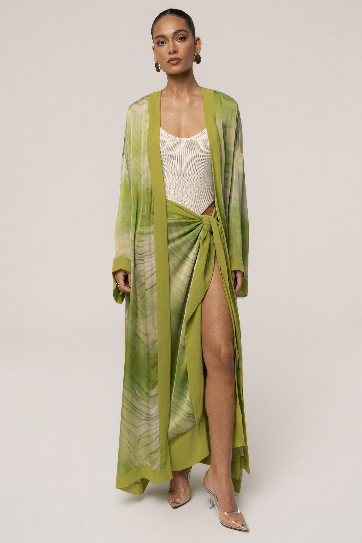 Green Bahía Wrap Skirt
