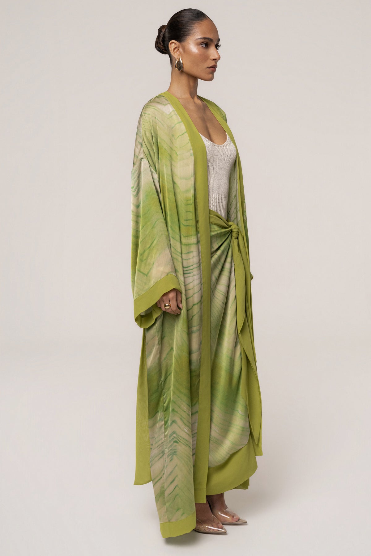 Green Bahía Satin Duster