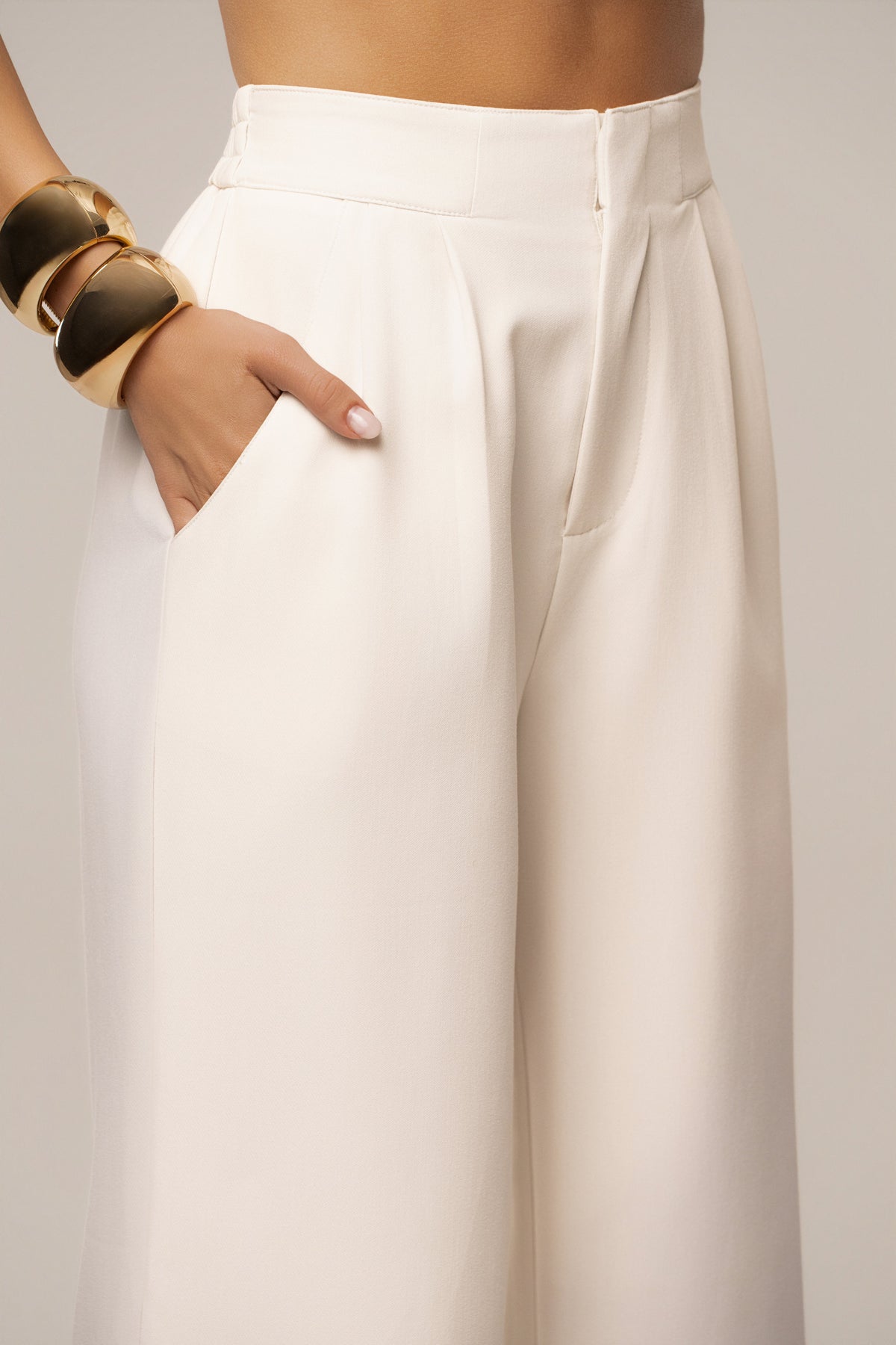 Ivory Always Ready Tailored Trouser