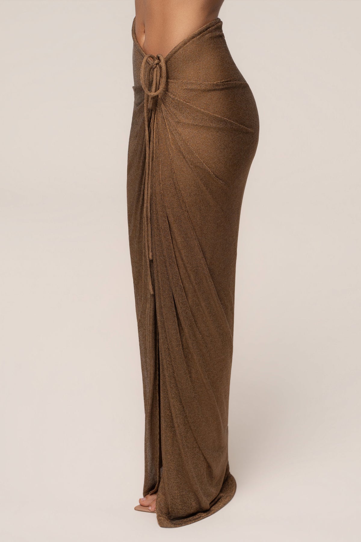 Bronze Noelia Metallic Slit Skirt