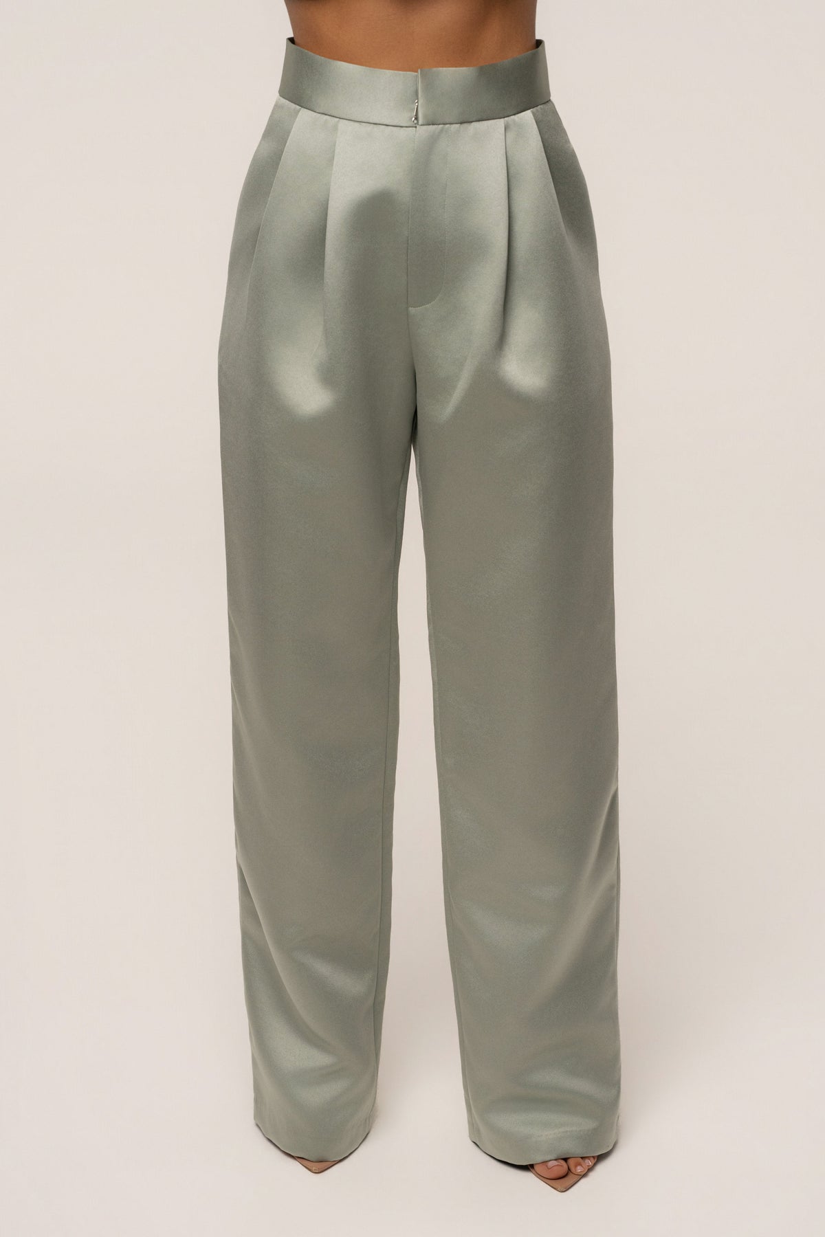 Sage City Nights Satin Trouser