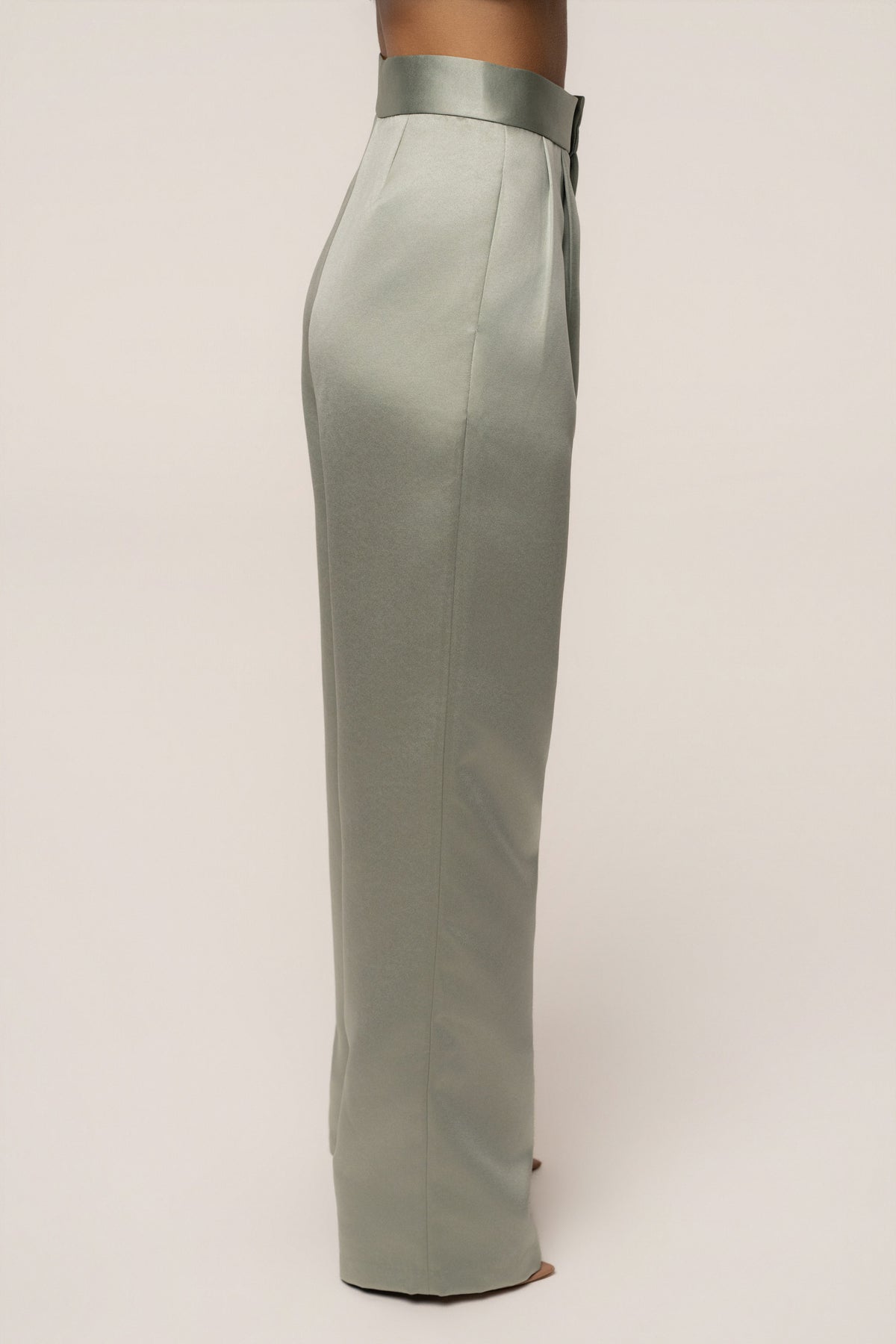 Sage City Nights Satin Trouser