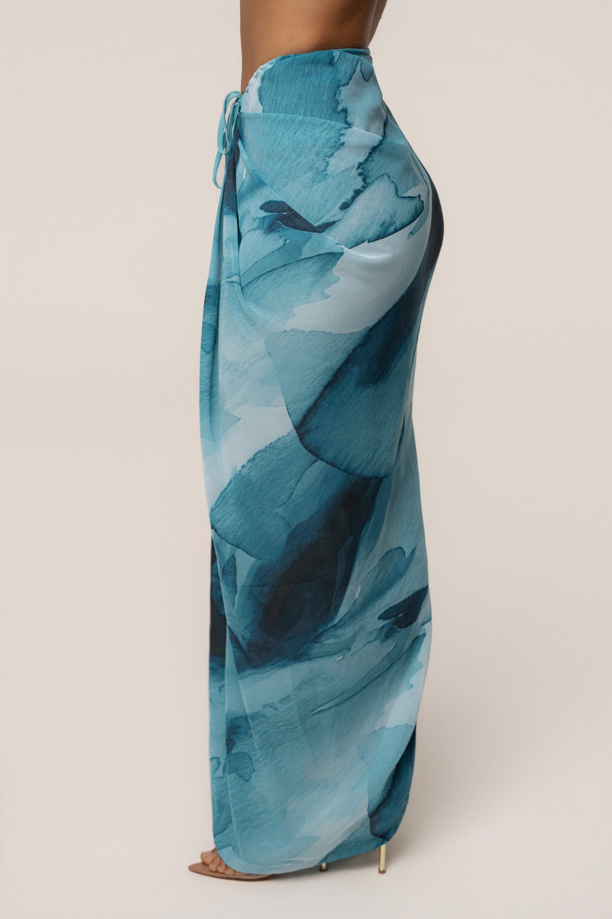 Blue Abstract Noelia Printed Skirt