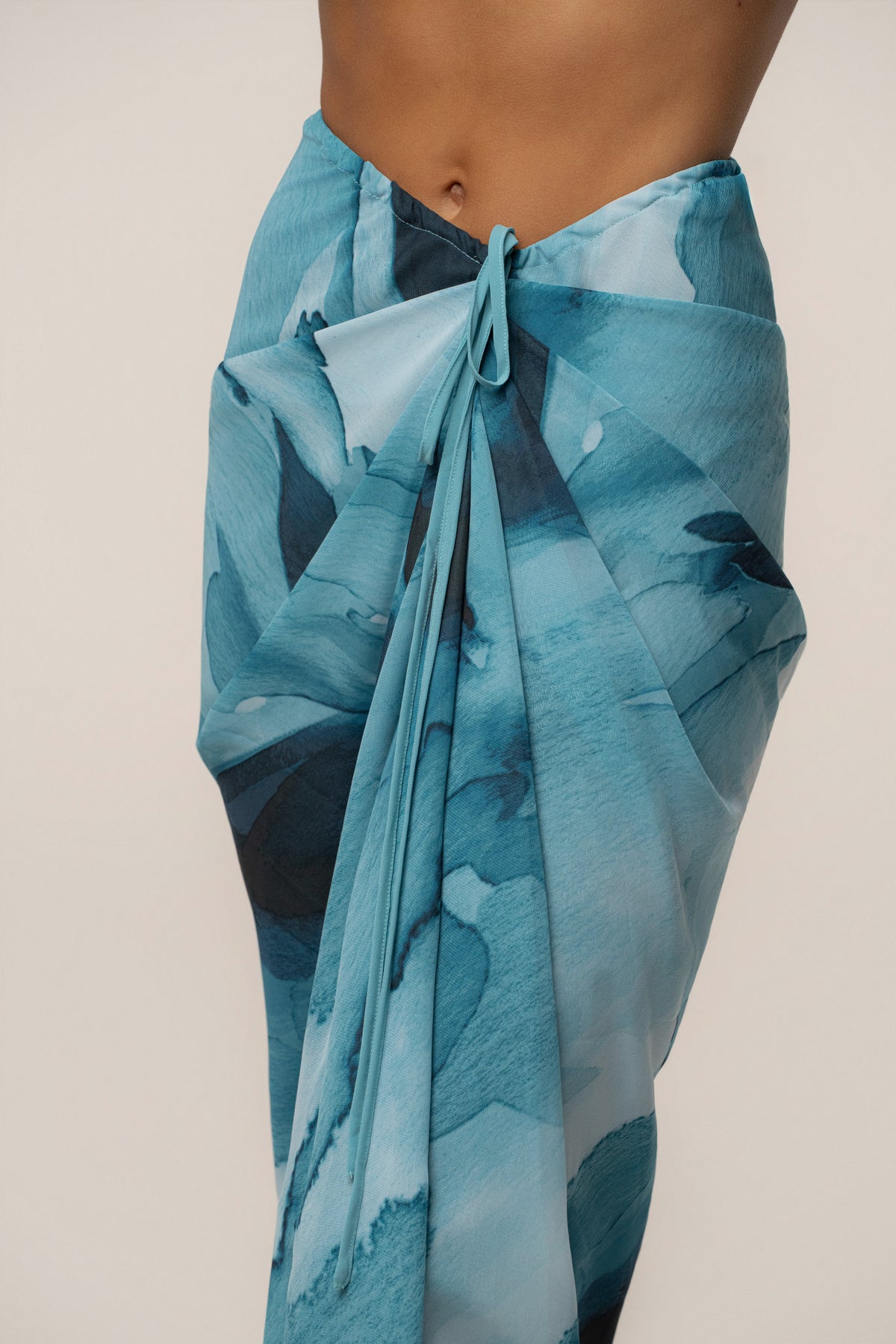 Blue Abstract Noelia Printed Skirt