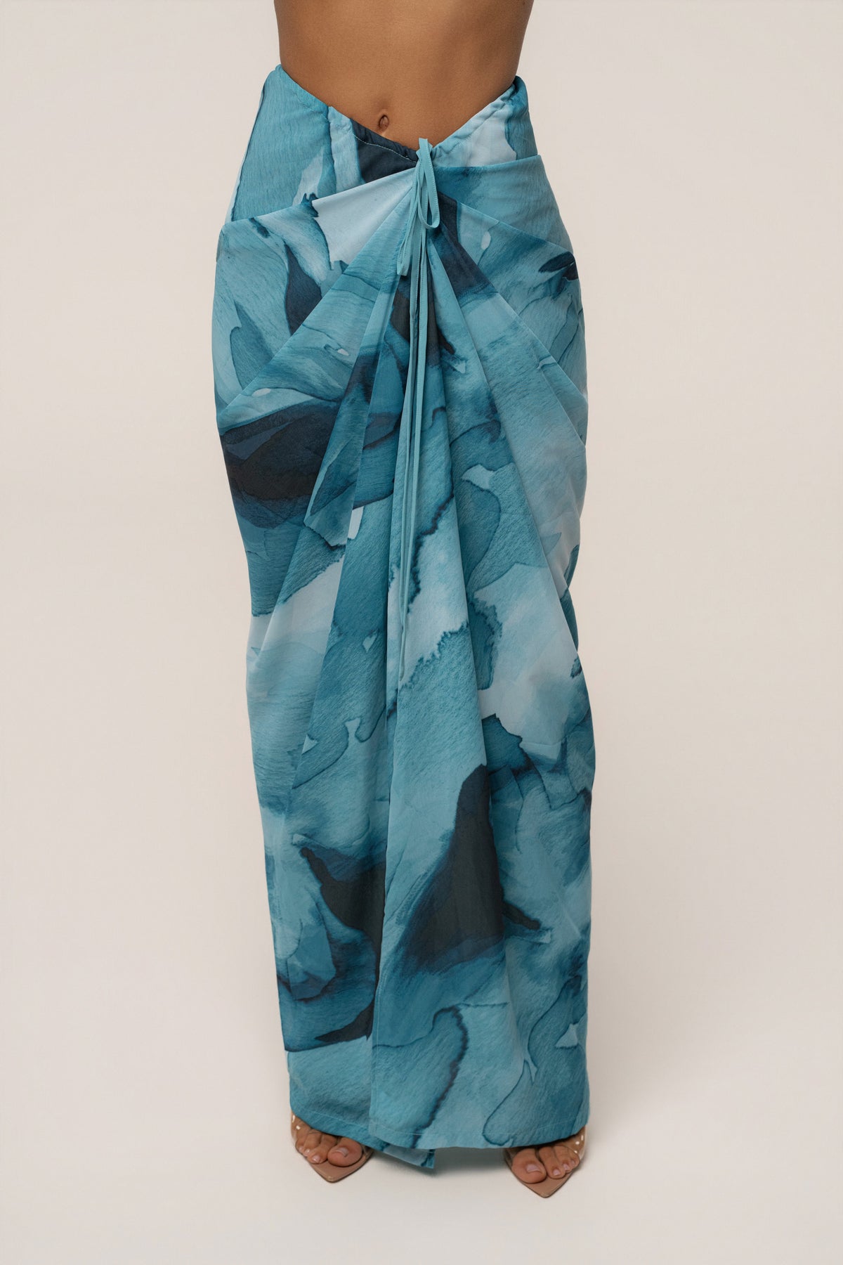 Blue Abstract Noelia Printed Skirt