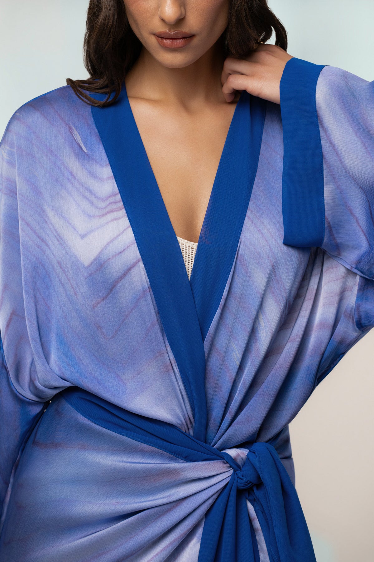 Blue Bahía Satin Duster