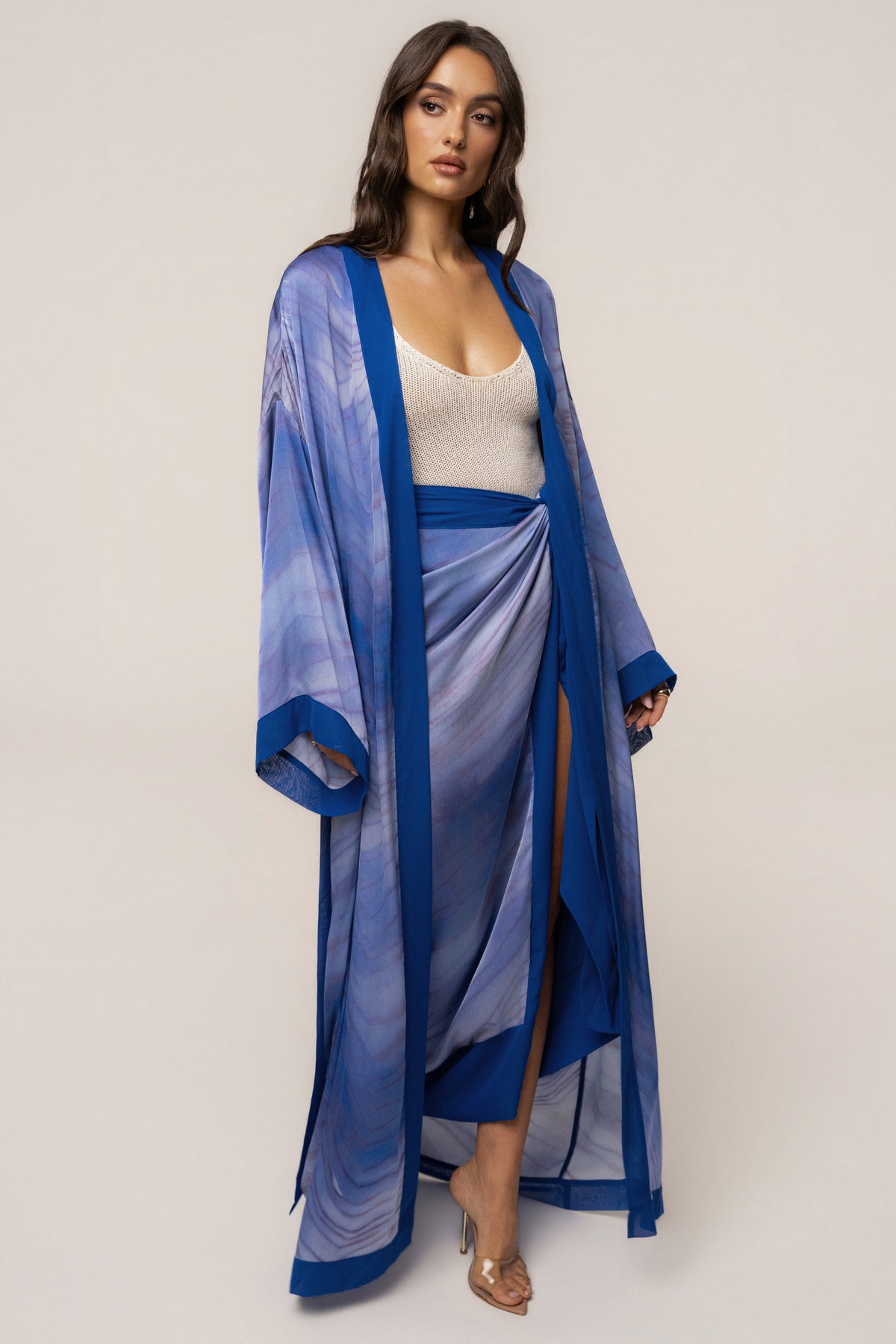Blue Bahía Satin Duster