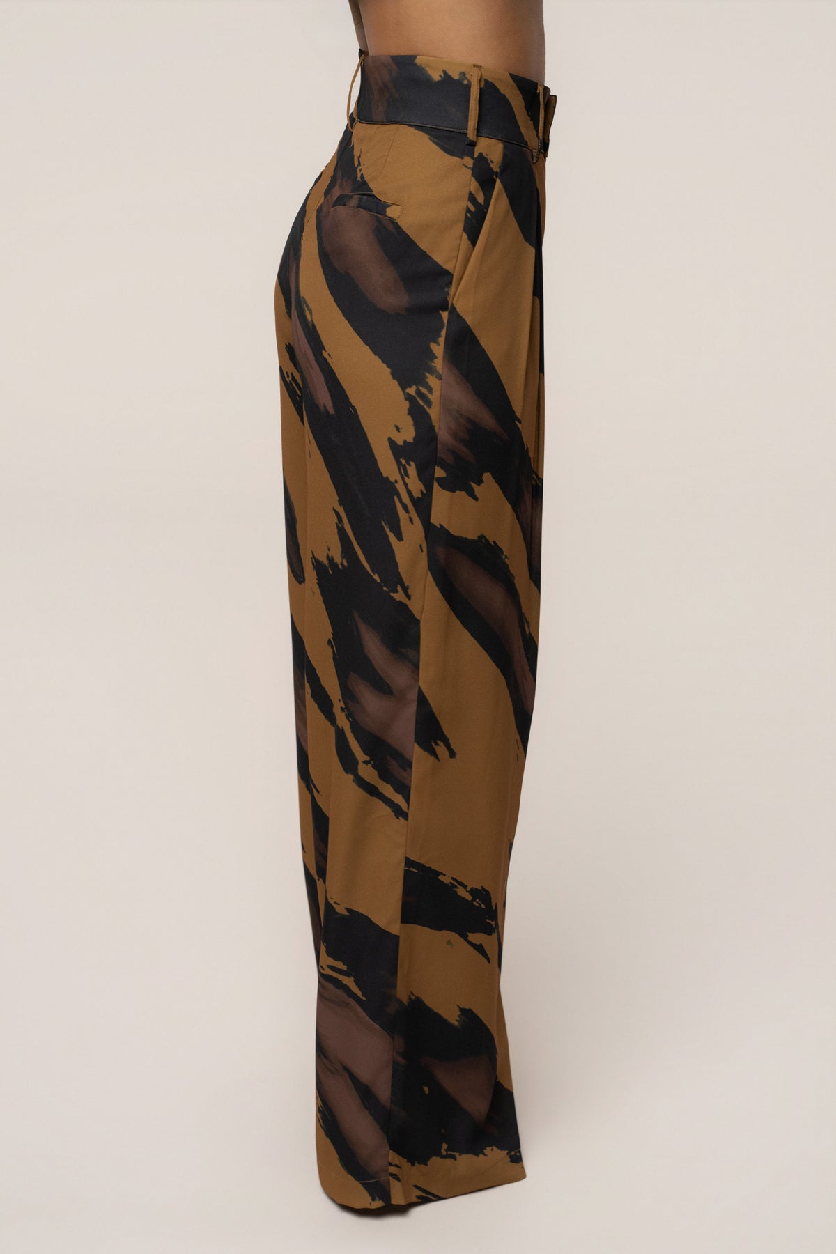 Gold Dusk Soft Pleated Trouser